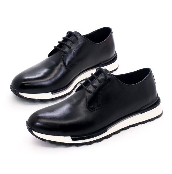 Модные мужские кроссовки из натуральной кожи на шнуровке, удобные повседневные оксфорды для мужчин, обувь для ходьбы на открытом воздухе, плоская подошва a33