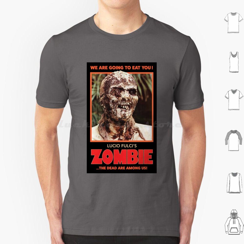 Lucio Fulcis ZombieRed T Shirt 6xl Cotton Cool Tee Luciofulci Fulci Horrormovie Horror Movies Zombies Zombie
