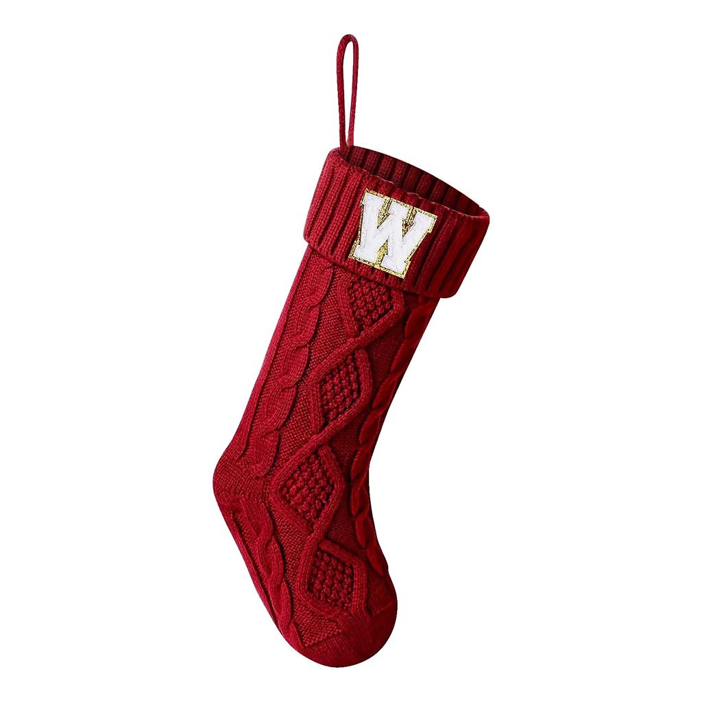 18-дюймовые рождественские чулки с инициалами - праздничные чулки для детей и семьи, рождественские украшения