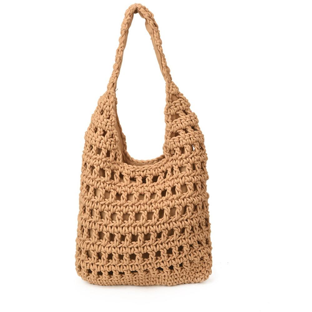 Korean Style Hollow Out Knitted Weave Bag Braided Beach Bag Sweet Crochet Tote Bag Ladies/Girls
