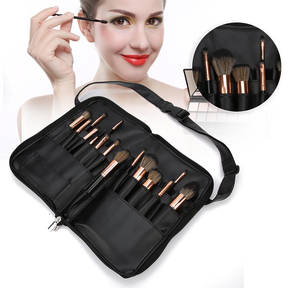 Профессиональная портативная сумка для кистей для макияжа, 24 кармана, держатель для косметических кистей, органайзер