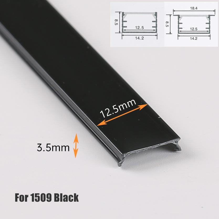 0,5 м светодиодный алюминиевый профиль рассеиватель молочно-белый черный чехол из поликарбоната для U/V/W/Y-образного канала жесткий стержень полоса света замена абажура