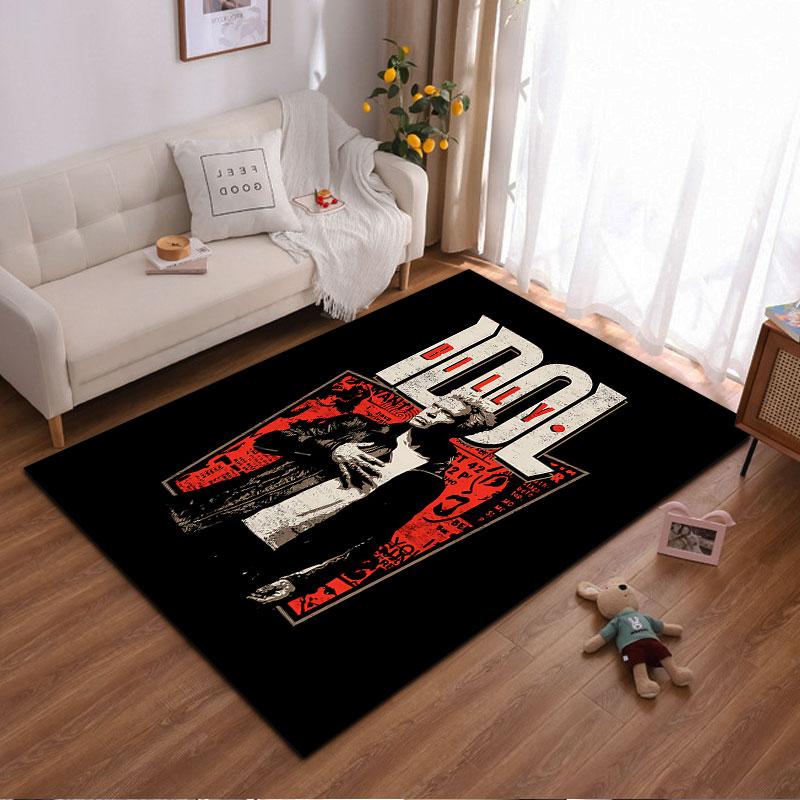 Billy Idol Graphic Art Carpet suitable as a non-slip mat for the living room or bedroom sofa