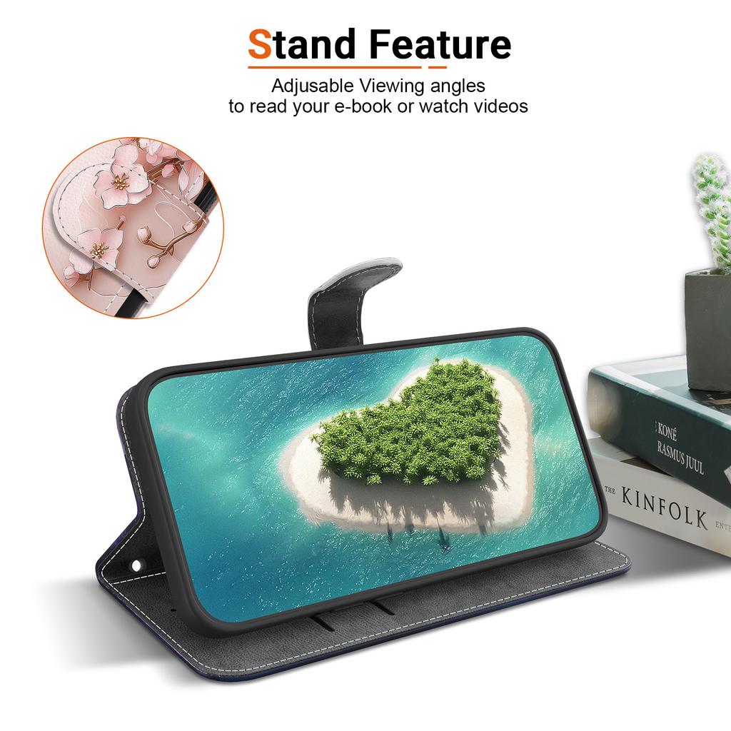 Для Honor 400 5G (Глобальный) Кожаный чехол-кошелек с принтом, подставка, чехол для телефона с ремешком