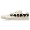 Comme Des Garçons PLAY X Chuck 70 Low Multi Heart - Milk Black Unisex Sneakers Cream Egret A08150C
