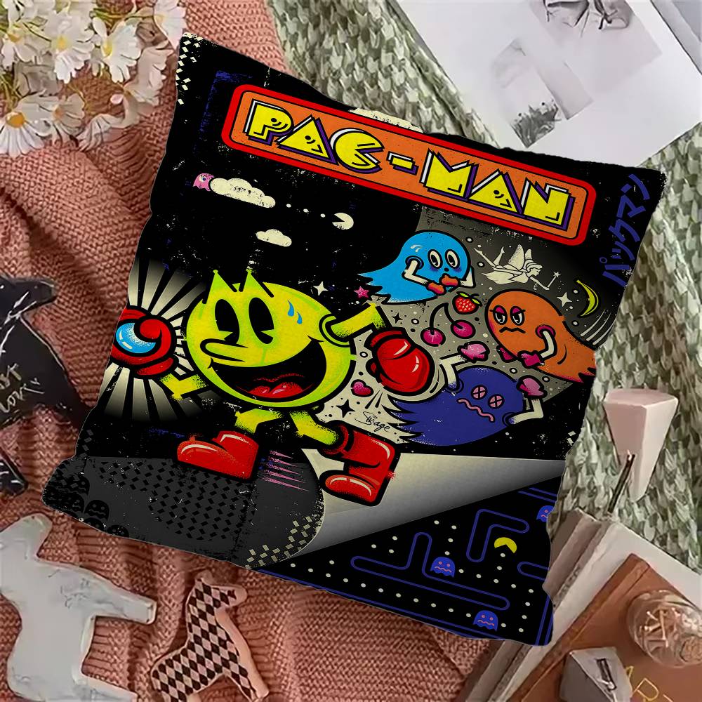 Игровой P-Pac M-Man Декоративная Подушка для Эстетики Комнаты Наволочка Домашний Декор Спальня Диван-Кровать Подушка для Дивана 45X45