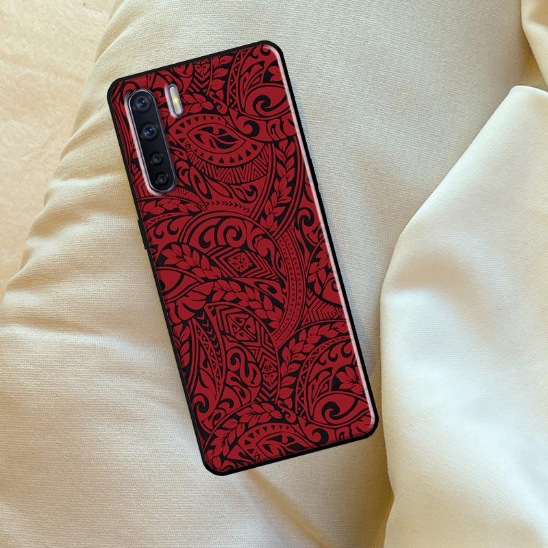Маори Полинезийский Самоанский Племенной Чехол для OPPO A79 A38 A58 A78 A98 A54 A74 A94 A16 A76 A96 A5 A9 A52 A72 A15 A17 A57 A53S