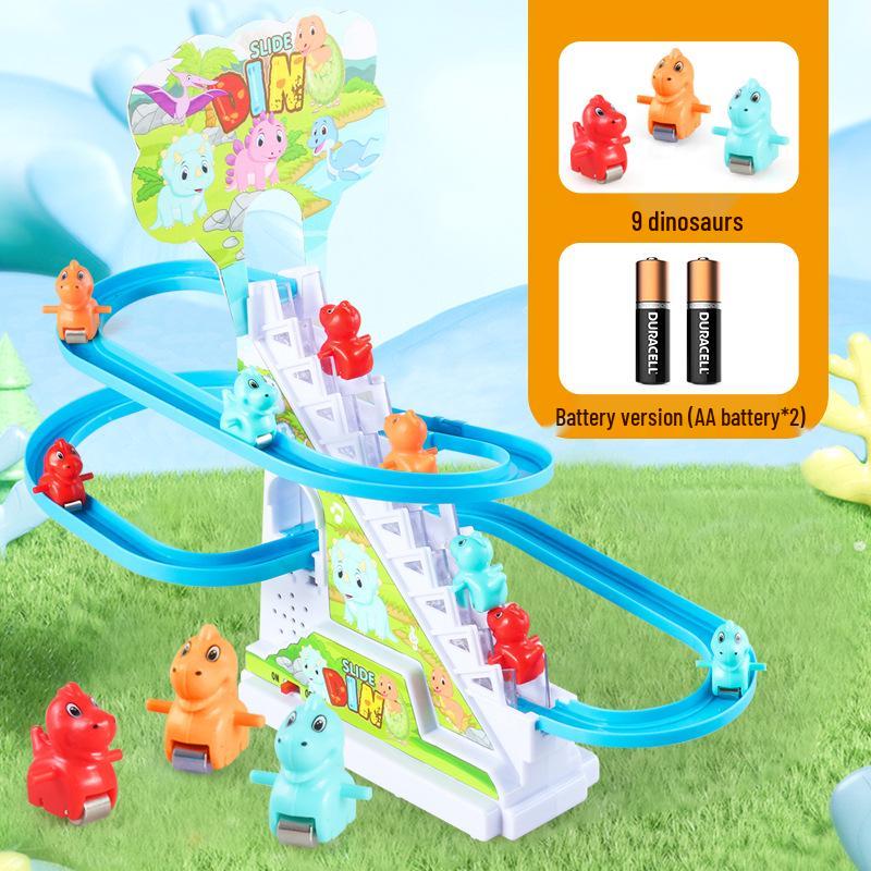 Interactive Electric Little Yellow Duck Climbing Stairs Toy with Music - Educational and Fun for Kids