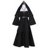 Хэллоуин монахиня косплей костюм традиционный взрослый валак черный религиозный халат костюм Хэллоуин вечеринка демон монахиня одежда для выступлений