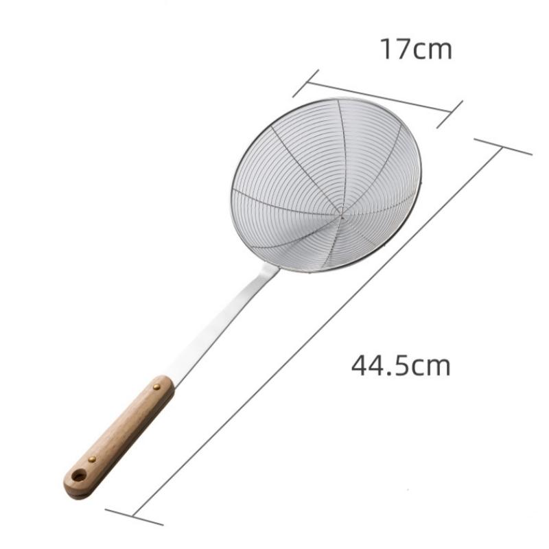Сито из нержавеющей стали, ручка-ковш, шумовка, фильтр для жарки, длинный пищевой дуршлаг, кухонная сетка для жарки, сито, инструмент для выпечки, кулинарный инструмент