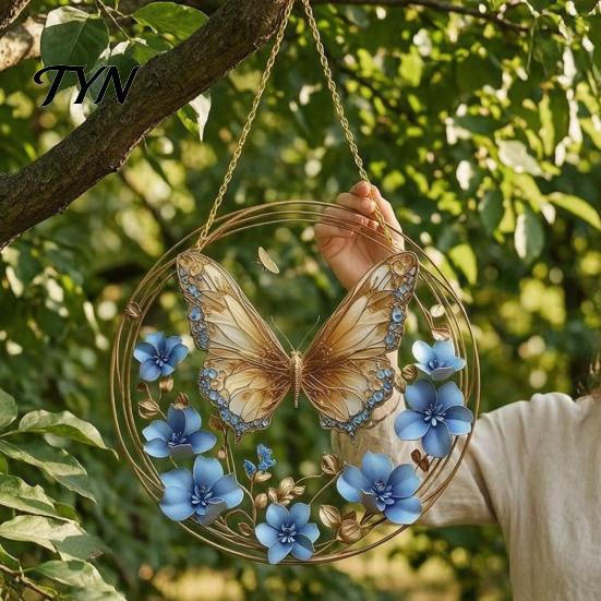 Rainbow Maker for Office Decor Butterfly Acrylic Sun Catcher, Light Catcher Hanging Decoration, Durable Decorative Balcony Lanyard