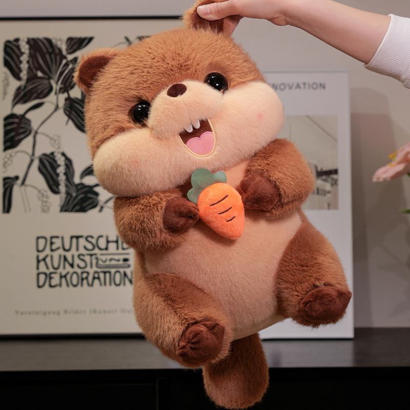 Cute Groundhog Stuffed Doll Guinea Pig Cuddly Pillow Anime Kawaii Birthday Christmas Gifts Popular Capybara Plush Toy
