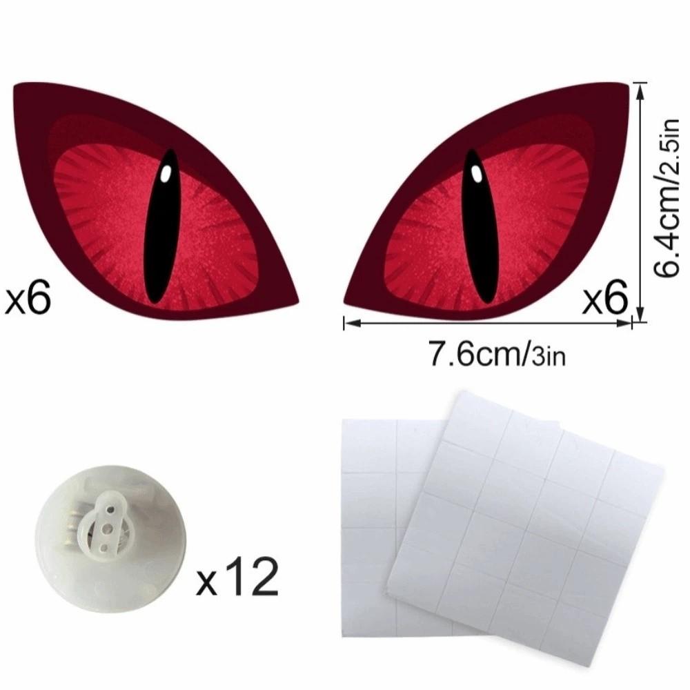 3D Design Halloween LED Night Light Glowing Effect 3D Wall Sticker Halloween Party
