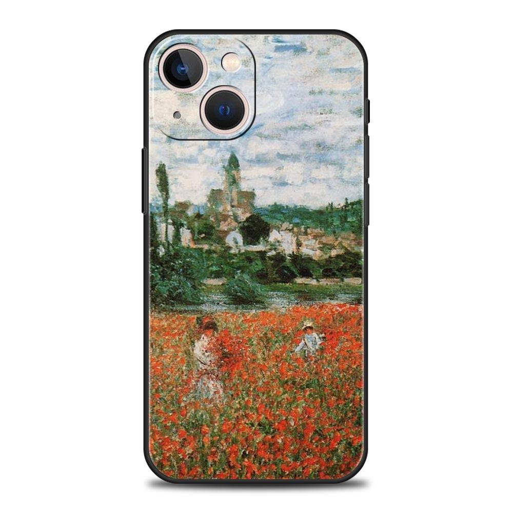 Claude Monet Impressionism Painter Luxury Soft Phone Case For iPhone 13 15 14 12 11 Pro MAX XR X SE XS 7 8 Plus Silicone Cover
