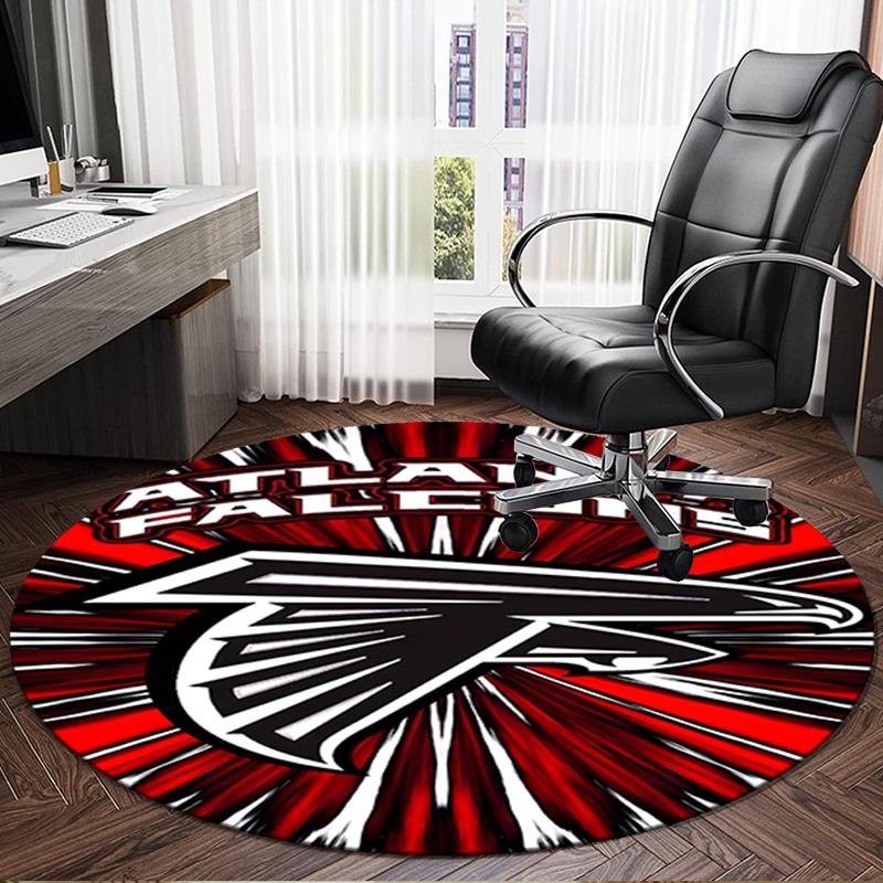 Atlanta Logo Round Rug for Livingroom,Bedroom, Palyroom, Chair Rug, Area rug, Circle Carpet, Large Size Fan Christmas gift