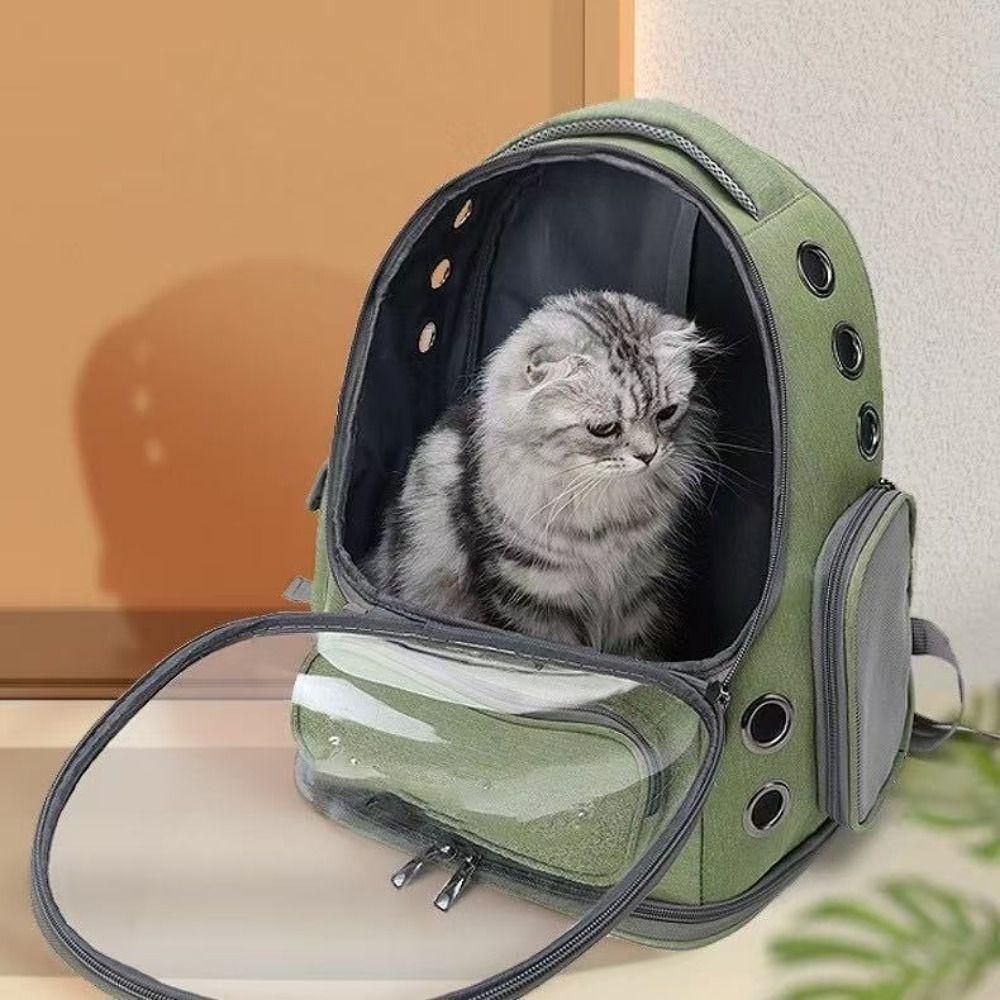 Transparent Pet Carrier Backpack Ventilated Pet Travel Bag Cat Carrying Bag Outdoor Use