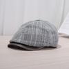 Vintage jacquard denim forward hat girl show face small spring and summer painter hat street duck bill newsboy hat