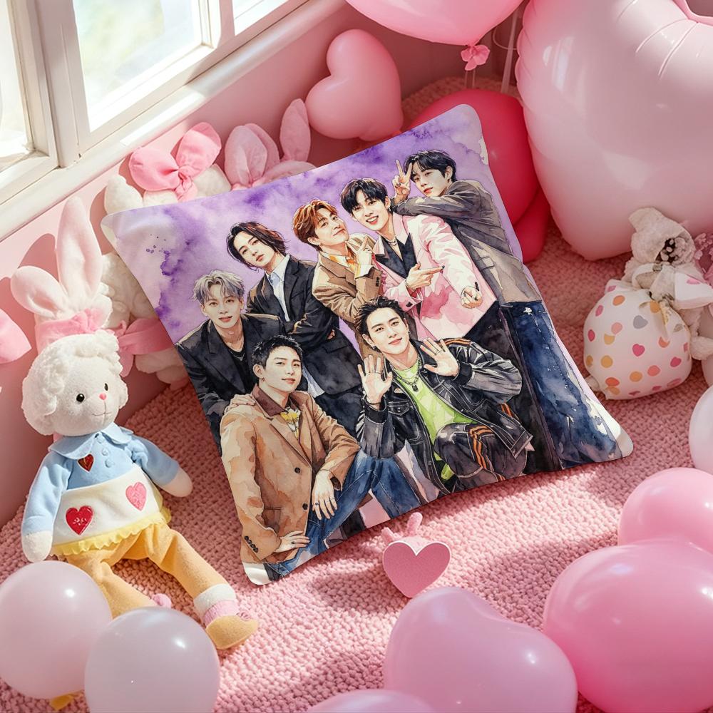 Kpop GGGGOT Cushion Cover Pattern Printed Pillowcase for Living Room Sofa Cushion Cover Bedroom Decor