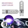 2/4pcs T10 W5W Led 194 168 W5W 5050 SMD Car Dome Reading Light Automobiles Wedge Lamp RGB LED Bulb With Remote Controller