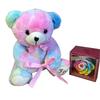 Soap Flower Bath Additives Rainbow Bear Rose Plush Toy Day 833328 Q-FLA & Set, Wine, Mother's Gift,