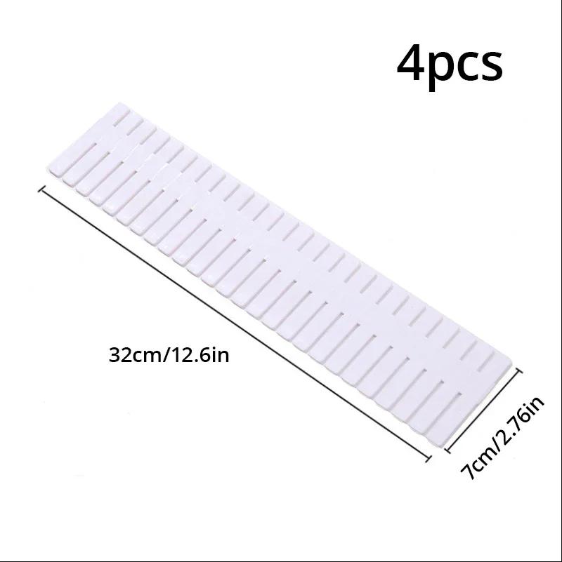 4 шт. Регулируемый разделитель для ящика, бытовой, для хранения, шкаф, нижнее белье, носки, свободное разделение, пластиковая доска, органайзер для ящика