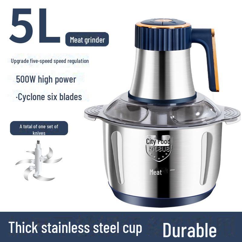 Автоматическая мясорубка из нержавеющей стали объемом 5 л и многофункциональный миксер для продуктов