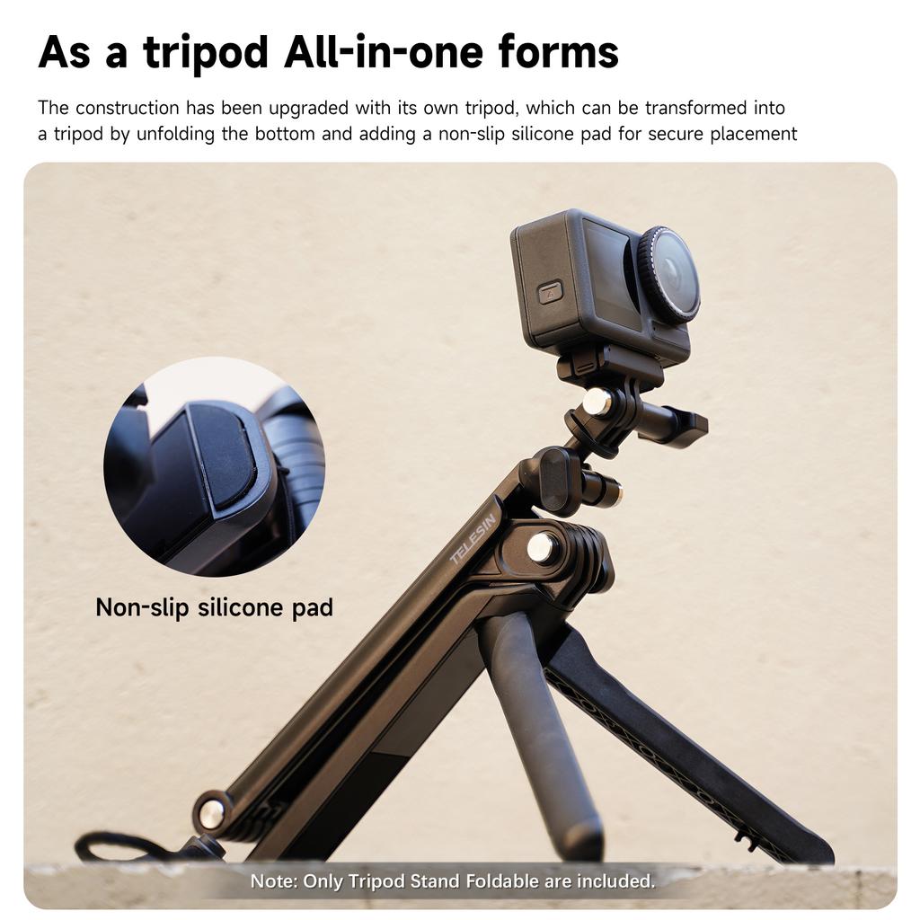 TELESIN TE-TPR-009 Подставка для штатива Складная стойка Вращающаяся на 360 градусов палка для селфи Многофункциональный штатив 3-позиционный