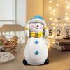 Рождественская статуэтка семьи снеговиков Рождественское зимнее украшение Рождественская полирезина Рождественский снеговик Статуэтка для украшения интерьера