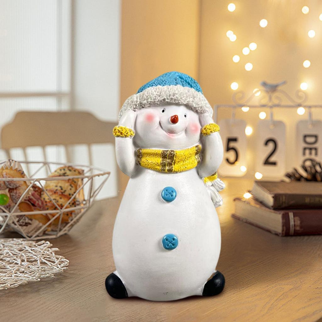Рождественская статуэтка семьи снеговиков Рождественское зимнее украшение Рождественская полирезина Рождественский снеговик Статуэтка для украшения интерьера