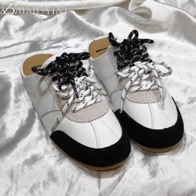 Модные повседневные кроссовки женские тапочки на шнуровке мюли обувь женские плоские сандалии тренд 2025 бренд спортивный дизайн беговые шлепанцы zapatos mujer