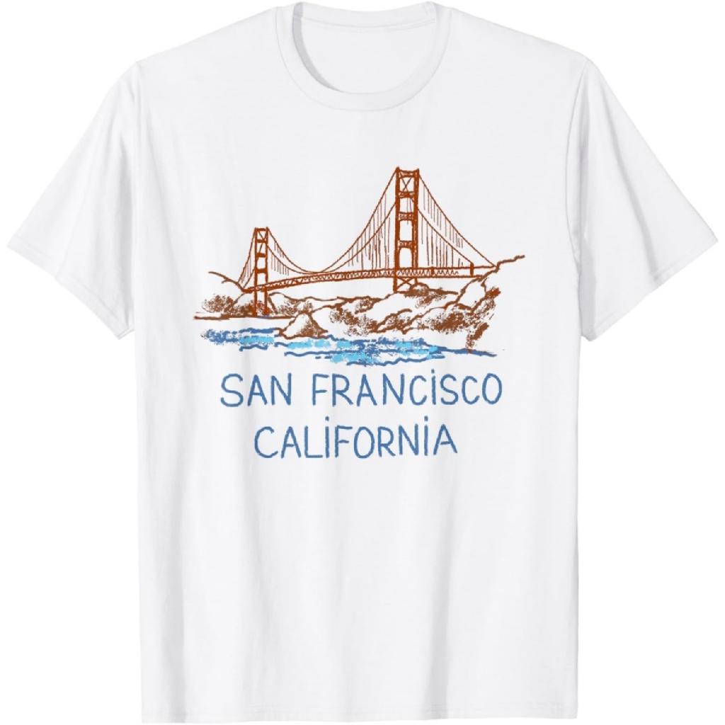 San Francisco Golden Gate Bridge California T shirt Tshirt t