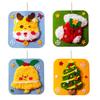 DIY Christmas Embroidery Kit for Beginners Cute Santa/Stocking/Gingerbread Sewing Projects Xmas Needlepoint Kit for Kids Adults