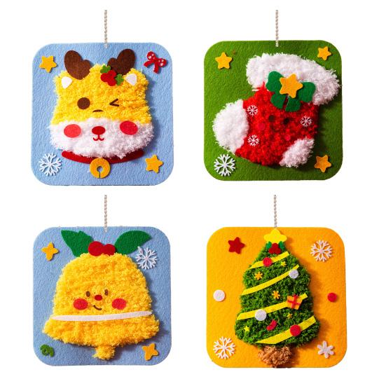 DIY Christmas Embroidery Kit for Beginners Cute Santa/Stocking/Gingerbread Sewing Projects Xmas Needlepoint Kit for Kids Adults