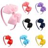Color Satin Boutique Tiara Kids Hair Accessories Ribbon Headbands Bow Hairband Headwear Hair Hoop
