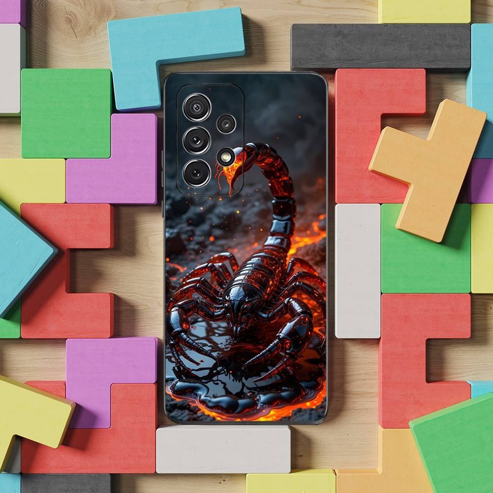Cool Art Animal Scorpion Case For Samsung S22,S21,S9,S25,S24,S23,Ultra,FE,S20,S10,Plus,Lite,Soft Silicone Black