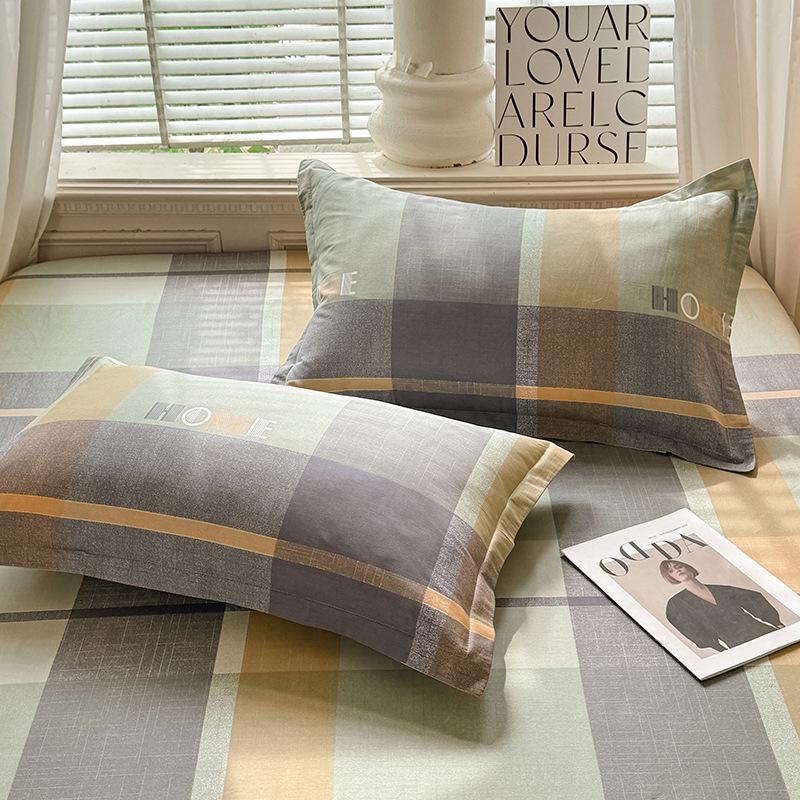 Хлопковые наволочки: Чистый хлопок, простой стиль для дома, общежитий, одноместных и двухместных комнат (Одиночный/Пара)