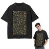 Streetwear T-Shirts Ancient Egyptian Culture Washed T Shirt Short Sleeve Hip Hop T-Shirt Tops Tees for Men Women
