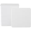 Plain White Rounded Paper Coasters, 1mm, 100 Count