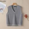 Женские повседневные топы без рукавов с V-образным вырезом