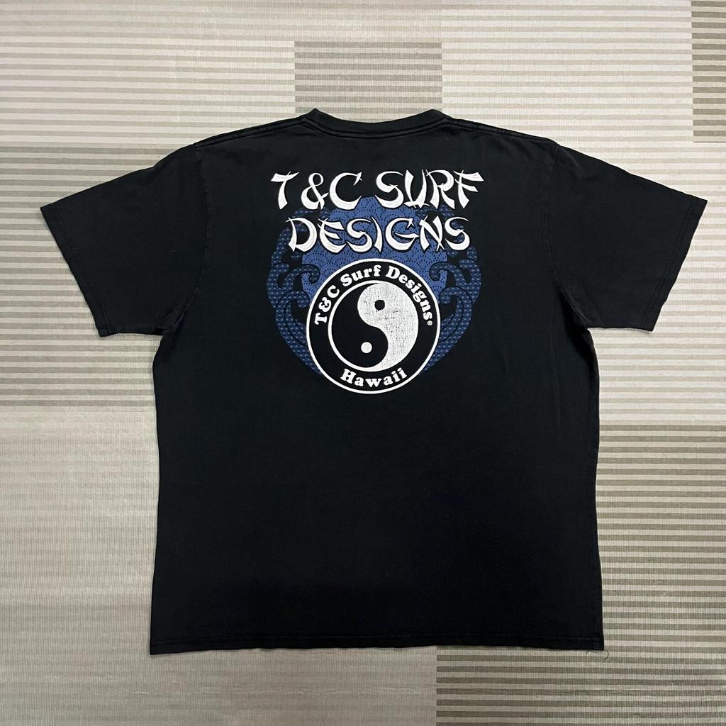 T&C Surf Designs Embroidery Back-heat Spell y2k Tshirt Size XL
