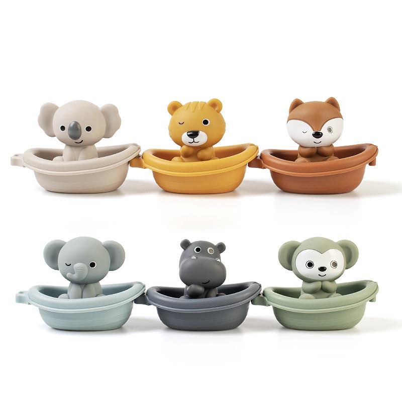 Складываемые плавающие игрушки для ванны в виде лодочек для младенцев и малышей – Водные игрушки, куклы на пальцы в виде животных