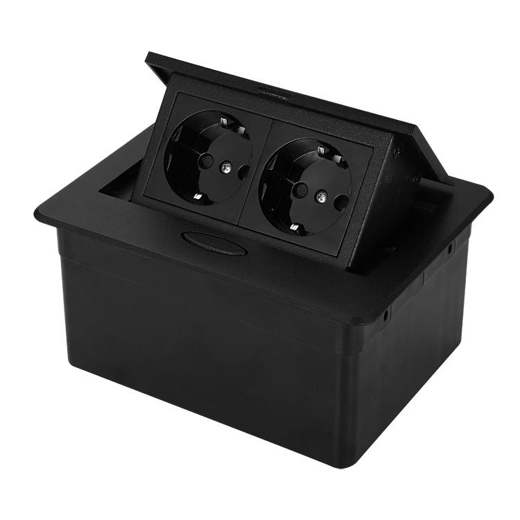 45 Module Three-Hole Pop-up Power Socket: UK, EU, German Standards for Office Desks