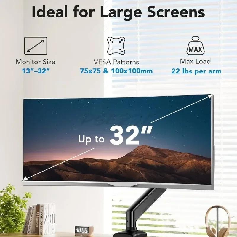Single Monitor Stand Arm Computer Aluminum Alloy Desktop Stand Screen Adjustable Mechanical Arm Home Office Monitor Stand