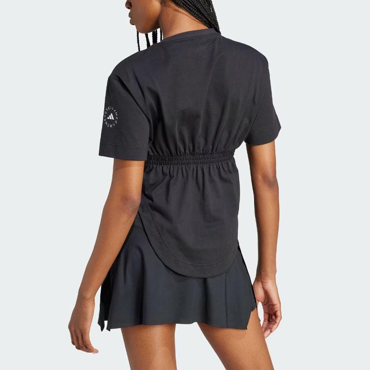 adidas Женская футболка с изогнутым подолом X Stella McCartney Sportswear, черный IN3656