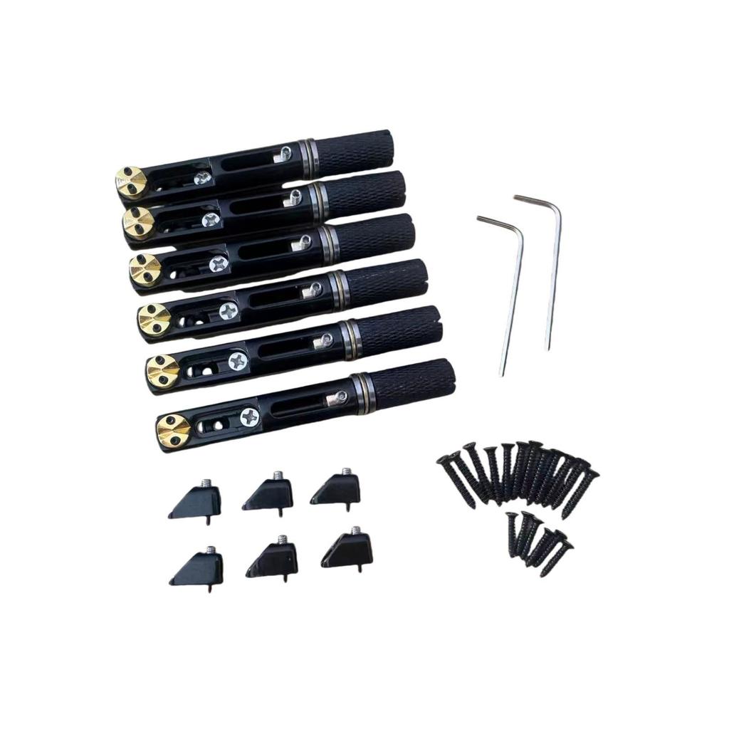 Цельнокорпусная безголовая электрогитара с разделенным бриджем-струнодержателем, аксессуары