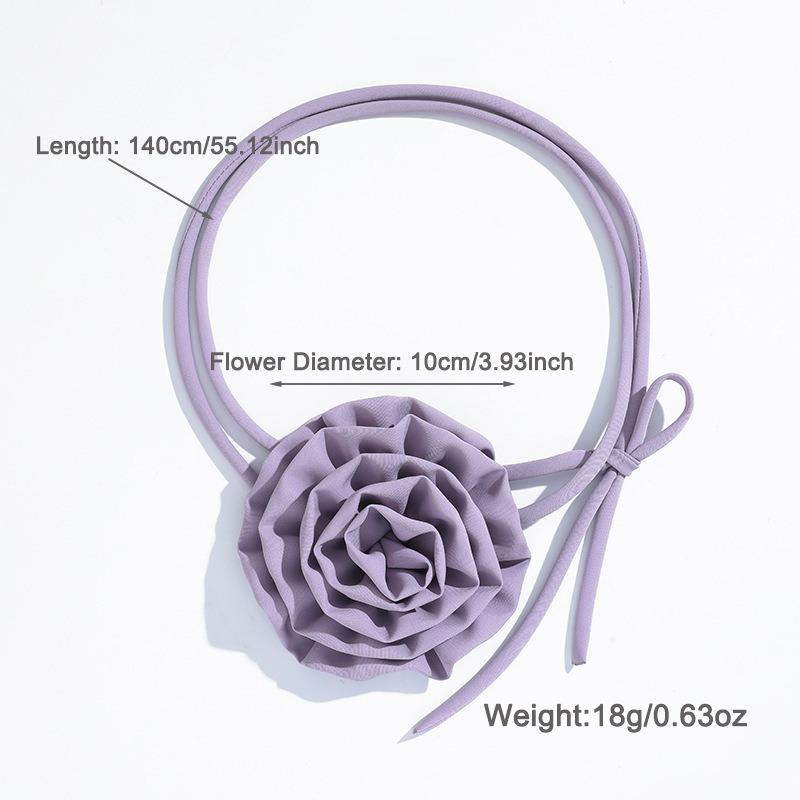 Новое шифоновое ожерелье-чокер в горошек с розами для женщин, аксессуары для вечеринок, длинное элегантное ожерелье с бантами