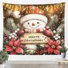 Рождественский гобелен Дед Мороз Снежинка Новогодний фон Настенное украшение Камин Носки Подарки Подвесная ткань
