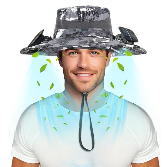 Солнечная шляпа-веер с широкими полями, двухрежимные вентиляторы, аккумулятор 800 мАч, шляпа для рыбалки на открытом воздухе, для пеших прогулок, езды на велосипеде, рыбалки