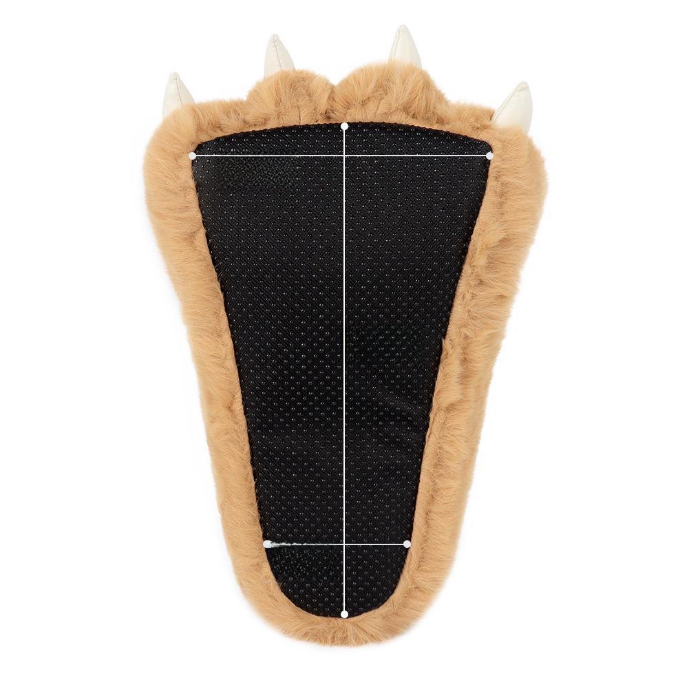 Тапочки с плюшевыми медвежьими когтями: Теплые хлопковые тапочки Animal Paw для дома