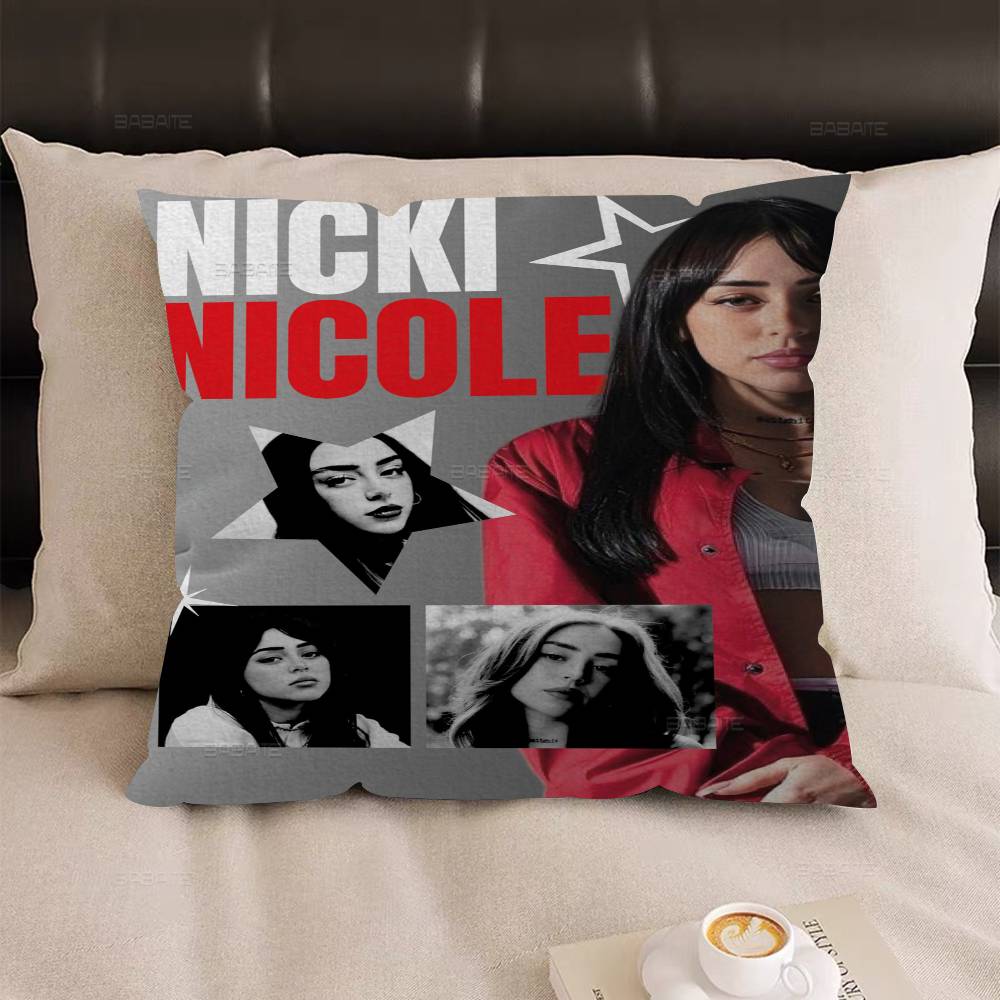Nicki N-Nicole Singer Alma Pillow Anime Pillow Sofa Bed Head Pillow Cover Cushion Cover 45x45 cm Fashion